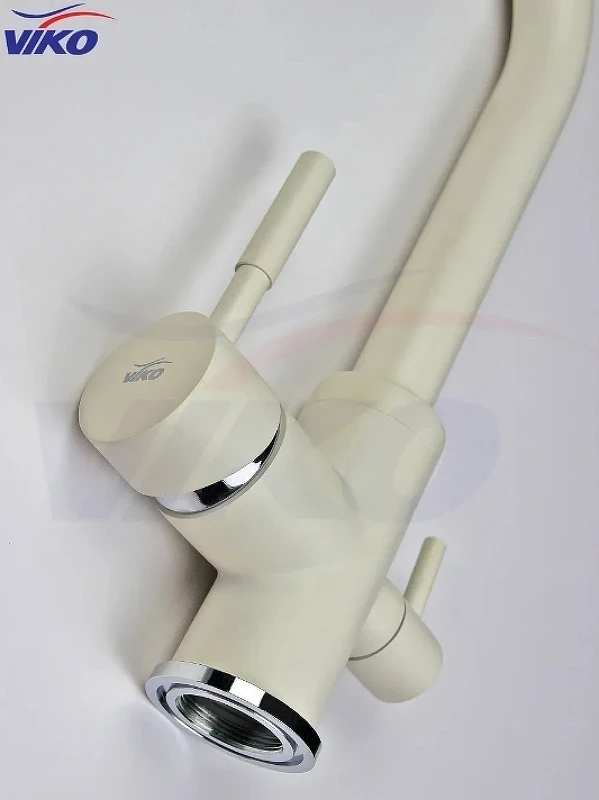 Смеситель для кухни Viko V-5044 Белый латунь на столешницу