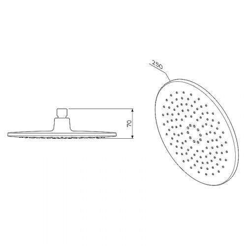 Верхний душ AM.PM Like F0580000 хром/серый пластик на потолок