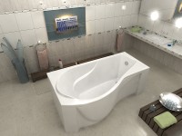 Акриловая ванна Bas Капри 170x95 L В 00015 без гидромассажа