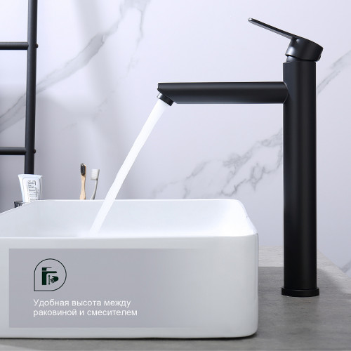 Смеситель для раковины Splenka S223.15.06 Черный матовый