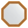 Зеркало Evoform Octagon 68х68 BY 7315 в багетной раме - Состаренное золото с плетением 70