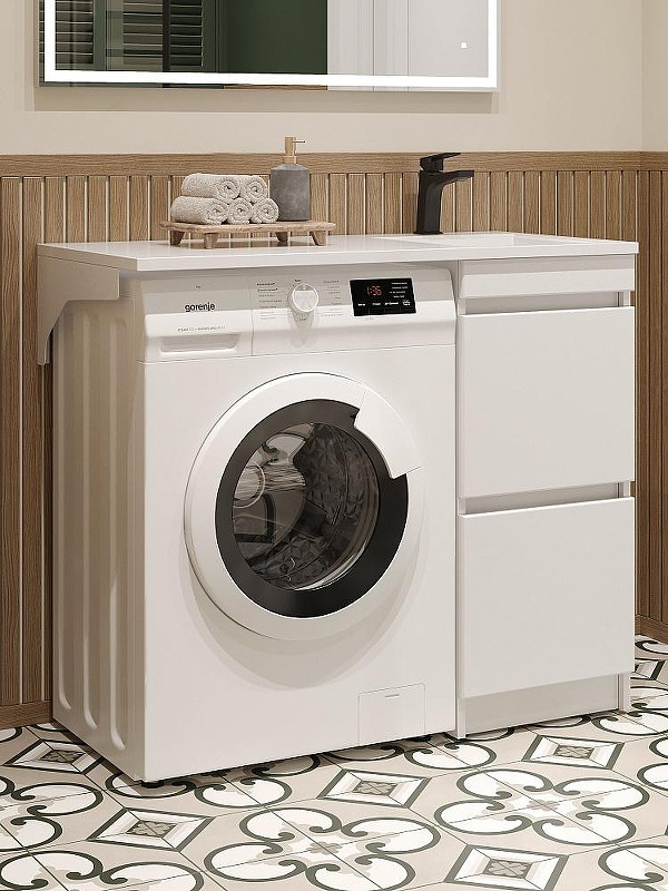 Тумба с раковиной DIWO Тольятти 110 R цвет Белый