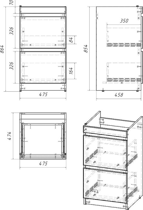 Тумба с раковиной DIWO Тольятти 110 R цвет Белый
