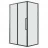 Душевой уголок Grossman Cosmo 100x100 L 120.K33.02.1010.21.02 профиль Черный матовый стекло шиншилла