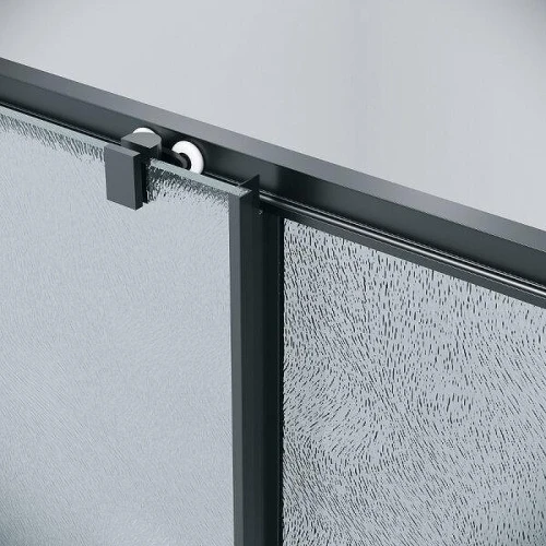 Душевой уголок Grossman Cosmo 100x100 L 120.K33.02.1010.21.02 профиль Черный матовый стекло шиншилла