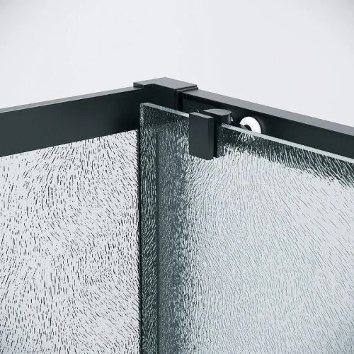 Душевой уголок Grossman Cosmo 100x100 L 120.K33.02.1010.21.02 профиль Черный матовый стекло шиншилла