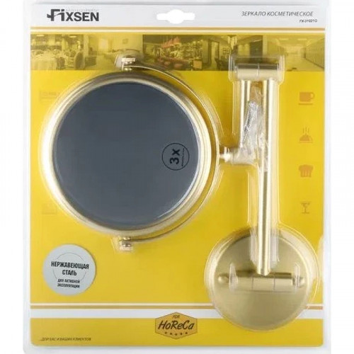 Косметическое зеркало Fixsen Hotel FX-31021G Золото-сатин