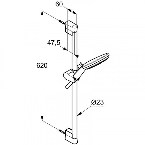 Душевой гарнитур Kludi Freshline 6793005-00 Хром латунь на стену