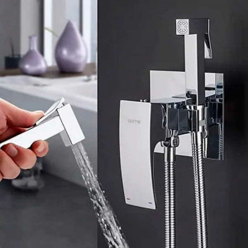 Гигиенический душ со смесителем Gappo Jacob G7207-1 Хром латунь встраиваемый