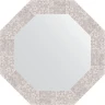 Зеркало Evoform Octagon 53х53 BY 3745 в багетной раме - Соты алюминий 70 мм