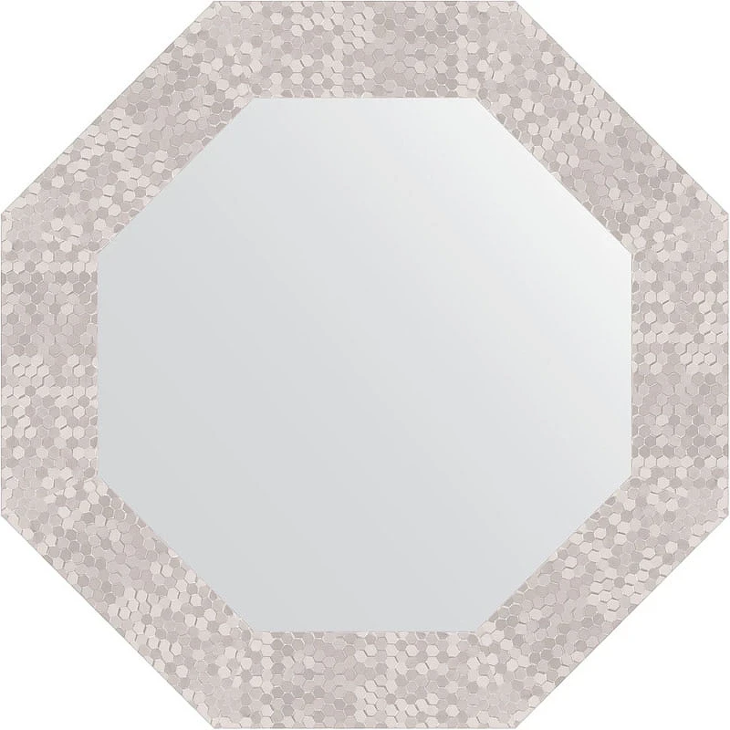 Зеркало Evoform Octagon 53х53 BY 3745 в багетной раме - Соты алюминий 70 мм