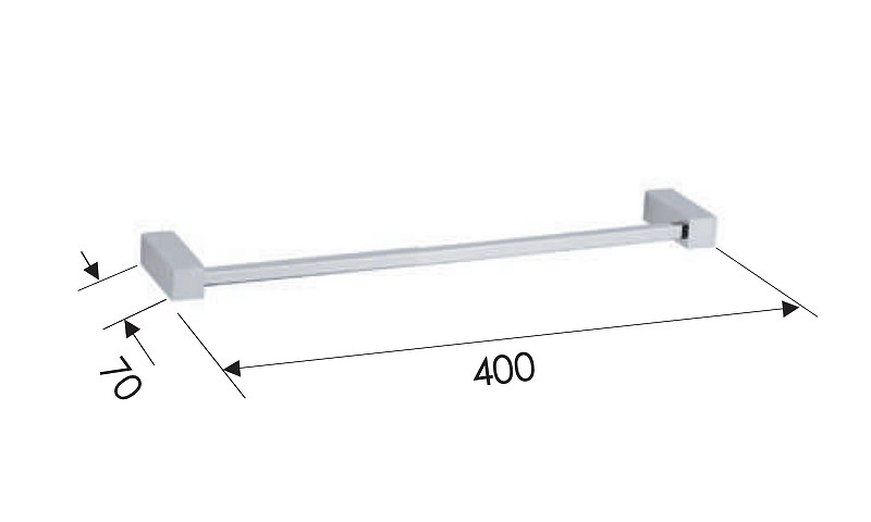 Полотенцедержатель Remer SQ SQ40CR цвет Хром