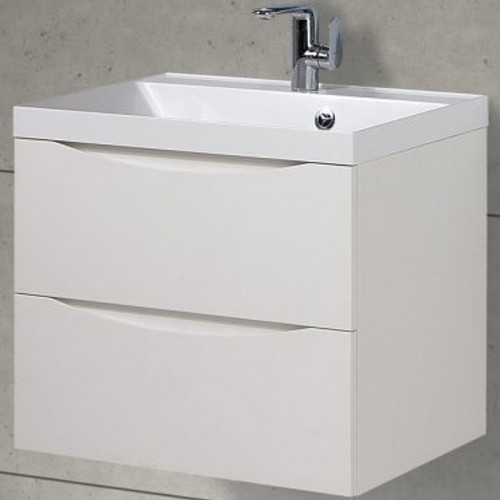 Тумба под раковину BelBagno Marino 70 MARINO-700-2C-SO-BL-P подвесная Bianco Lucido МДФ / ЛДСП