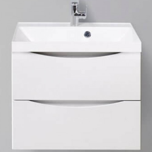 Тумба под раковину BelBagno Marino 70 MARINO-700-2C-SO-BL-P подвесная Bianco Lucido МДФ / ЛДСП