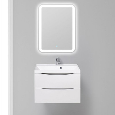 Тумба под раковину BelBagno Marino 70 MARINO-700-2C-SO-BL-P подвесная Bianco Lucido МДФ / ЛДСП