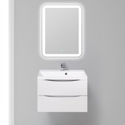 Тумба под раковину BelBagno Marino 70 MARINO-700-2C-SO-BL-P подвесная Bianco Lucido МДФ / ЛДСП