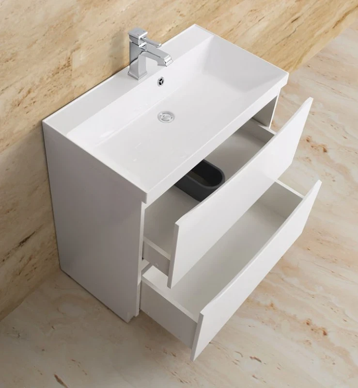 Тумба под раковину BelBagno Marino 70 MARINO-700-2C-SO-BL-P подвесная Bianco Lucido МДФ / ЛДСП