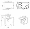 Унитаз BelBagno Vaso BB127CH подвесной без сиденья фаянс подвесной