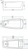 Акриловая ванна Aquanet Family Trend 90778-MW-MB 170x78 293087 цвет Черный матовый Белый