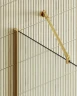 Душевая перегородка Maybah Glass MGD-690-3ш 890x1950 в широком профиле Золото стекло сатиновое