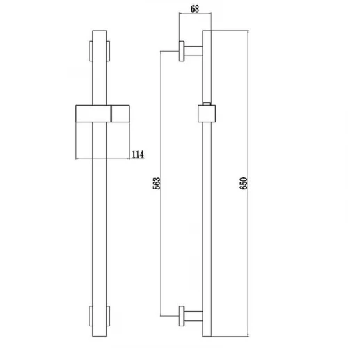 Душевая штанга Fmark FS90466H цвет Черный