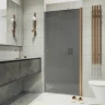 Душевая дверь Maybah Glass MGD-812-2 900x1980 на монопетле Бронза стекло графитовое