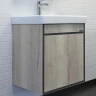 Тумба с раковиной Comforty Вена 55 00-00008928 подвесная Дуб дымчатый МДФ / ЛДСП