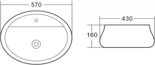 Раковина накладная BelBagno 57 BB1399 цвет Белый