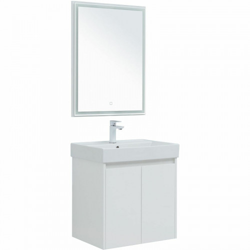 Комплект мебели для ванной Aquanet Nova Lite 60 302532 подвесной Белый глянец МДФ / ЛДСП