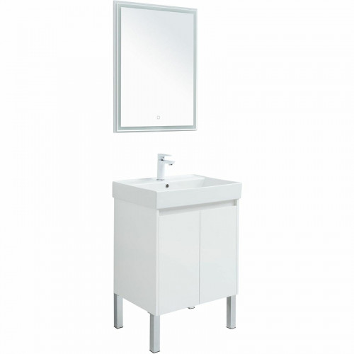 Комплект мебели для ванной Aquanet Nova Lite 60 302532 подвесной Белый глянец МДФ / ЛДСП