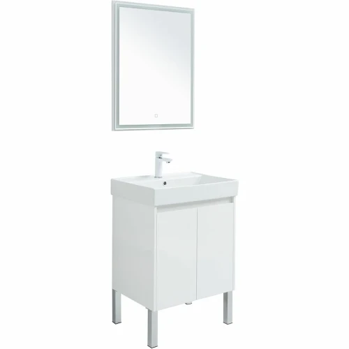 Комплект мебели для ванной Aquanet Nova Lite 60 302532 подвесной Белый глянец МДФ / ЛДСП