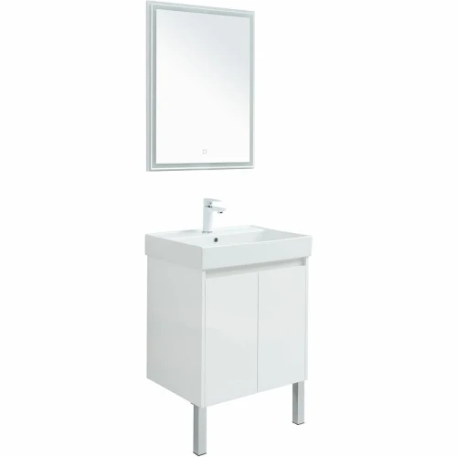 Комплект мебели для ванной Aquanet Nova Lite 60 302532 подвесной Белый глянец МДФ / ЛДСП