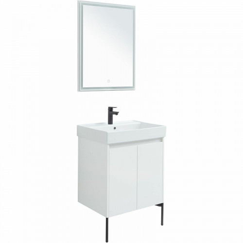 Комплект мебели для ванной Aquanet Nova Lite 60 302532 подвесной Белый глянец МДФ / ЛДСП