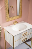 Тумба под раковину Boheme Armadi Art Monaco 80 866-080-WG Белый глянец Золото МДФ / ЛДСП