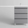 Тумба под раковину Style Line Даллас Леон 120 Люкс Plus СС-00002449 Серая МДФ / ЛДСП