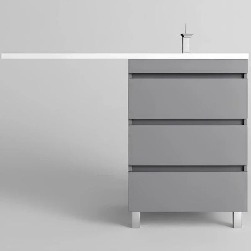 Тумба под раковину Style Line Даллас Леон 120 Люкс Plus СС-00002449 Серая МДФ / ЛДСП