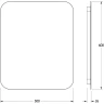 Зеркало Defesto Opti 50x60 DF 2813R с подсветкой 19W-3000К/ИК - выключатель/Теплый белый свет