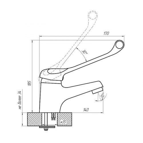 Смеситель для раковины Сантаком StOmega 1079 Хром