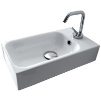 Раковина Kerasan Cento 45 353701R*1 Белая фарфор подвесная