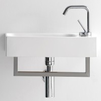 Раковина Kerasan Cento 45 353701R*1 Белая фарфор подвесная