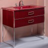 Тумба под раковину Boheme Armadi Art Monaco 100 866-100-RCR Бордо глянец Хром МДФ / ЛДСП