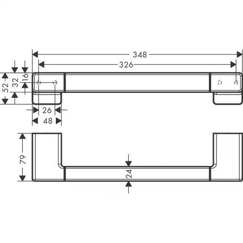 Поручень Hansgrohe AddStoris 41744000 Хром