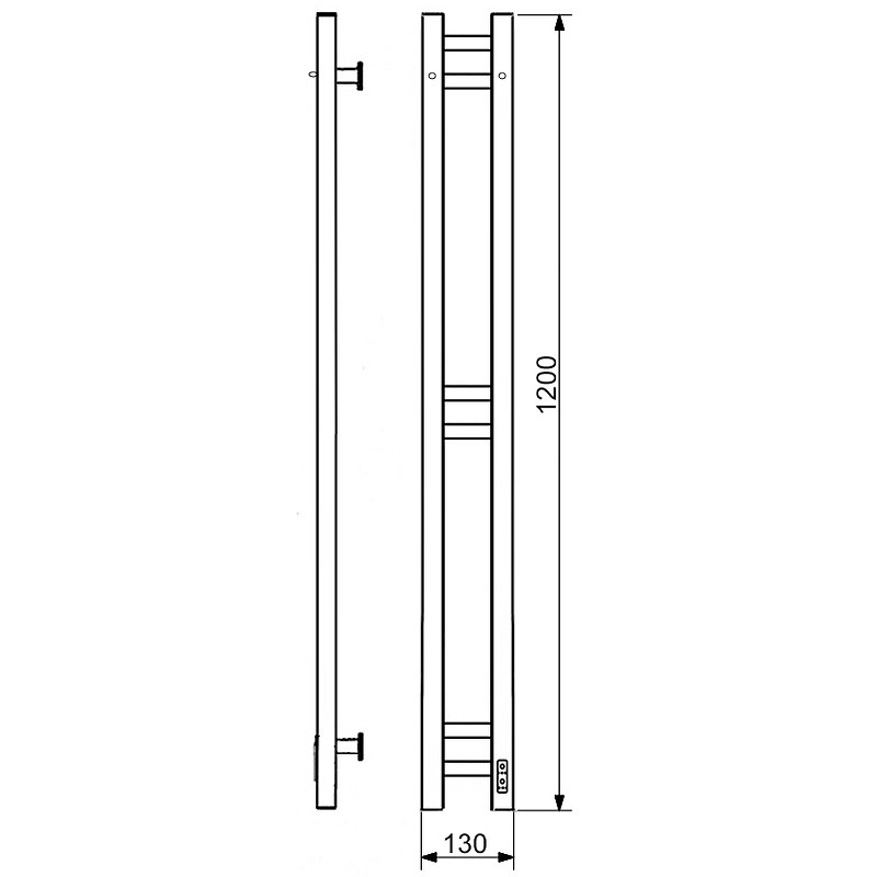 Электрический полотенцесушитель Comfysan Alto EC-2 120x10 013318 Белый матовый