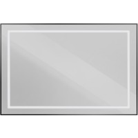 Зеркало BelBagno Kraft 120 SPC-KRAFT-1200-800-SENS-NERO с подсветкой Черное с сенсорным выключателем стекло