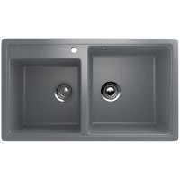 Кухонная мойка Ulgran Classic U-200-309 Темно-серая искусственный камень (литьевой мрамор) встраиваемый