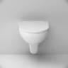 Комплект унитаза с инсталляцией AM.PM Gem FlashClean IS47038.901700 с сиденьем Микролифт и Черной матовой клавишей смыва
