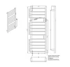 Электрический полотенцесушитель Bemeta 450x1320 704151054 цвет Белый матовый