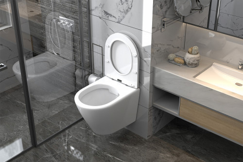 Унитаз Abber Bequem AC1102 подвесной с сиденьем Микролифт фарфор подвесной