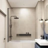 Шторка на ванну Veconi Palau PL-84B 60 PL84B-60-01-C8 профиль Черный матовый стекло прозрачное