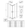 Душевой уголок Veconi Rovigo RV-50CH 80х80 RV50CH-8080-02-C8 профиль Хром стекло Pear
